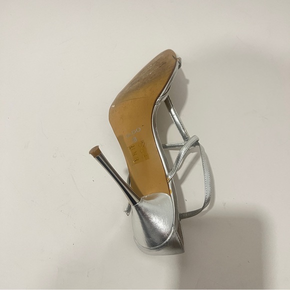 👠✨Silver High Heels with jewels, Size 38 - Picture 5 of 14